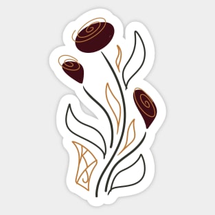 Abstract Roses Sticker